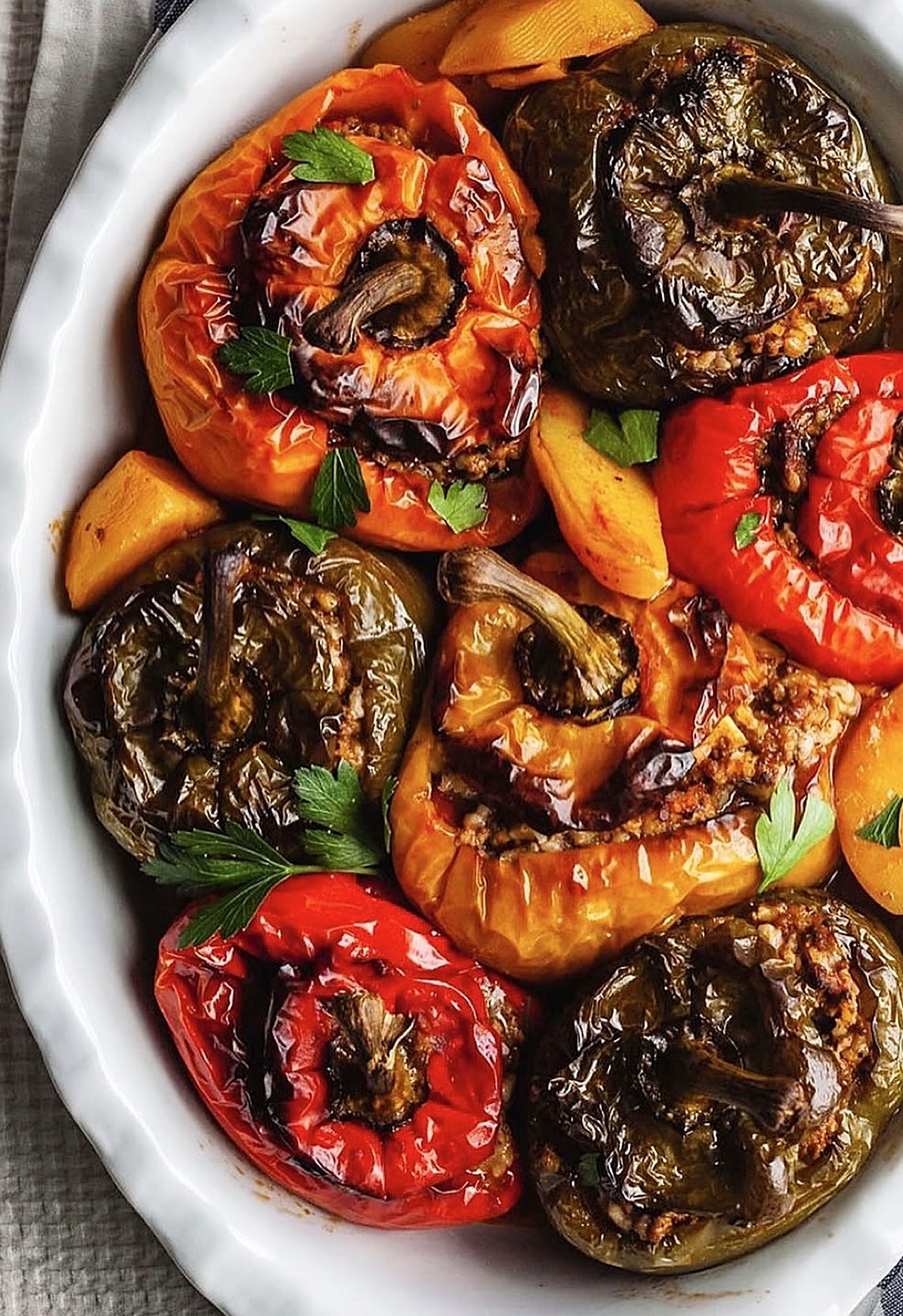 Yemista — stuffed tomatoes and peppers at Mythos Kitchen
